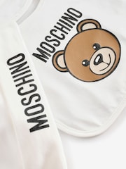 Moschino Baby Logo Hat and Bib Giftset With Giftbox - Image 4 of 5