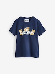 Moschino Blue Short Sleeve Logo T-Shirt - Image 1 of 4
