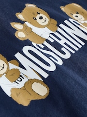 Moschino Blue Short Sleeve Logo T-Shirt - Image 4 of 4