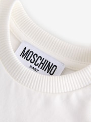 Moschino Natural Baby Short Sleeve Logo T-Shirt With Giftbox - Image 3 of 5