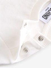 Moschino Natural Baby Short Sleeve Logo T-Shirt With Giftbox - Image 5 of 5