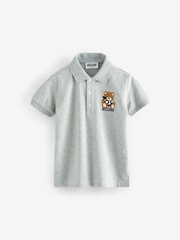 Gris - Moschino Logo Polo Shirt - Imagen 1 de 5