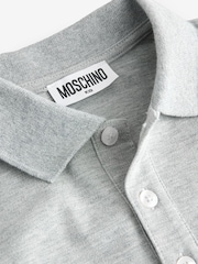 Gris - Moschino Logo Polo Shirt - Imagen 3 de 5