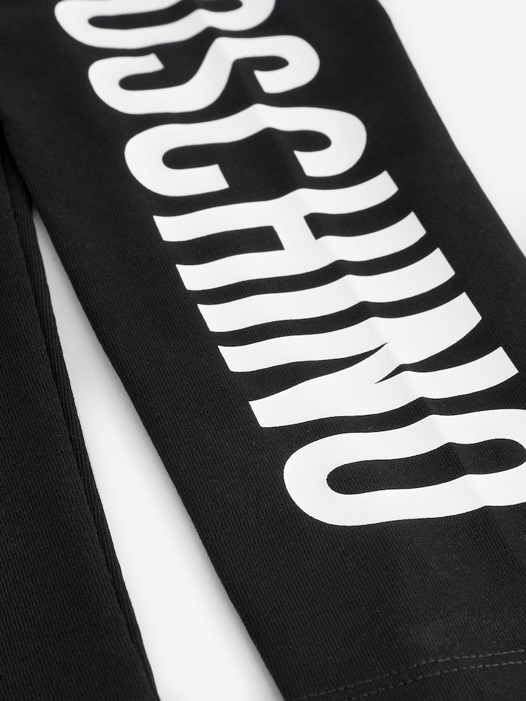 Moschino Black Logo Leggings - Image 4 of 4