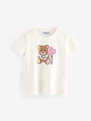 Moschino Logo Short Sleeve T-Shirt With Love Heart Graphic - Image 1 of 5