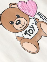 Moschino Logo Short Sleeve T-Shirt With Love Heart Graphic - Image 4 of 5