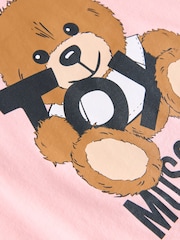 Moschino Pink Short Sleeve Logo T-Shirt - Image 4 of 5