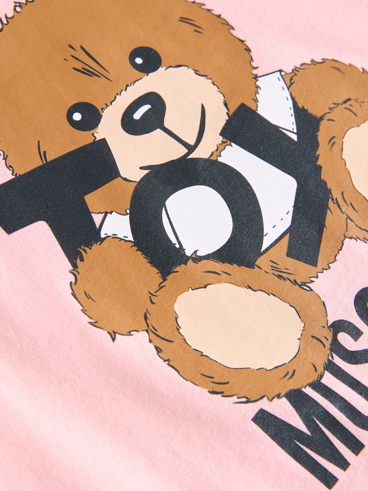 Moschino Pink Short Sleeve Logo T-Shirt - Image 4 of 5