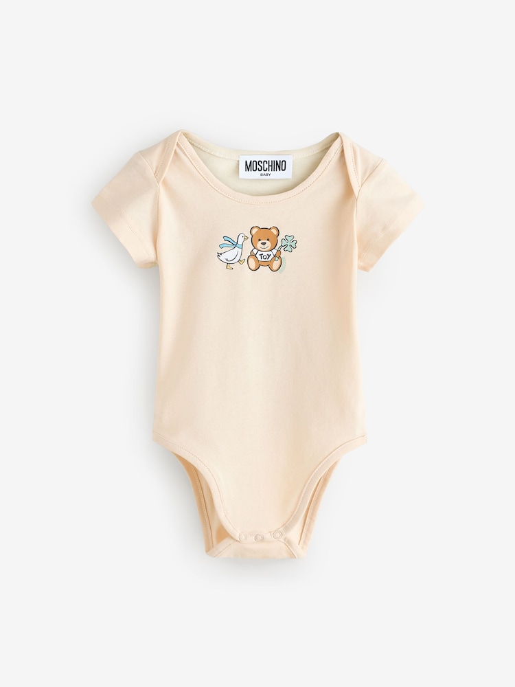 Moschino Baby Logo Bodysuits 2 Pack With Giftbox - Image 3 of 6