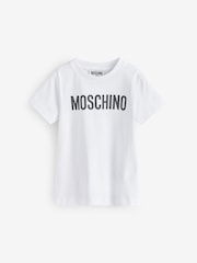 Moschino White Short Sleeve Logo T-Shirt - Image 1 of 4