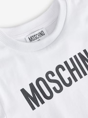 Moschino White Short Sleeve Logo T-Shirt - Image 3 of 4