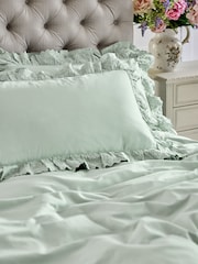 Shabby Chic by Rachel Ashwell® Set of 2 Blue Broderie Anglaise Ruffle Count Pillowcases - Image 1 of 3