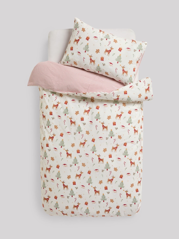 Father Christmas and Friends 100% Cotton Duvet Cover and Pillowcase Set - Image 5 of 5