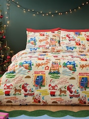 Eleanor Bowmer Night Before Christmas Polycotton Duvet Cover and Pillowcase Set - Image 1 of 3
