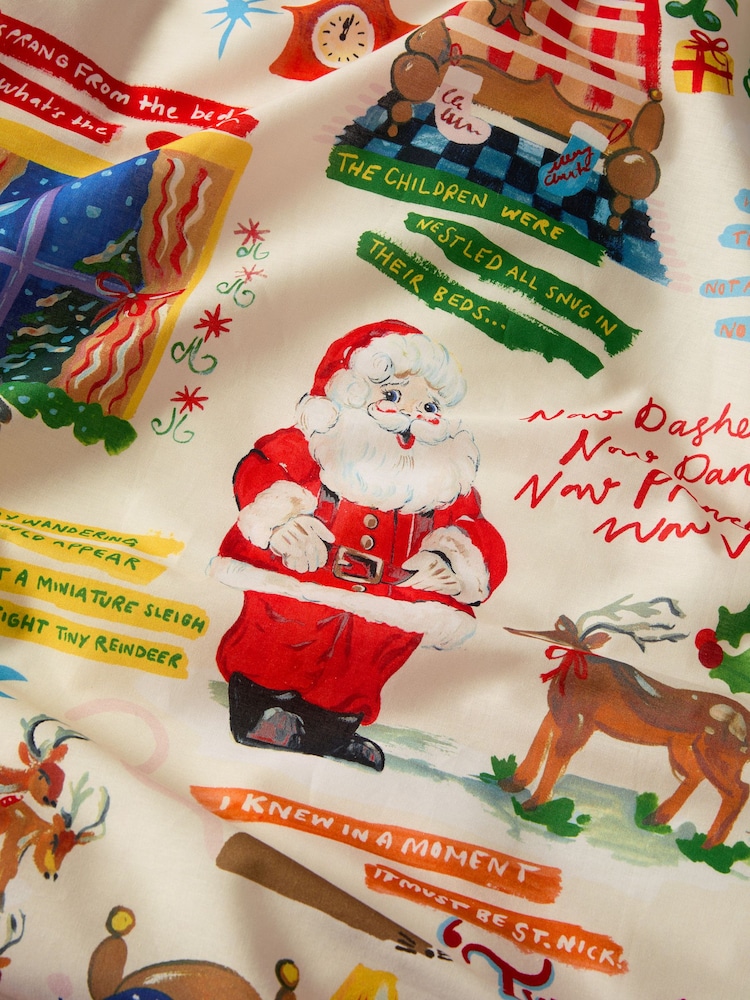 Eleanor Bowmer Night Before Christmas Polycotton Duvet Cover and Pillowcase Set - Image 3 of 3