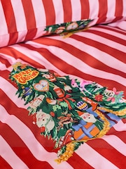 Eleanor Bowmer Christmas Tree Stripe Polycotton Duvet Cover and Pillowcase Set - Image 3 of 3