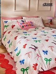 Eleanor Bowmer Christmas Bows and Ribbons 180 Thread Count Duvet Cover and Pillowcase Set - Image 7 of 7