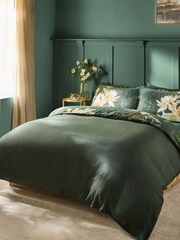 Lipsy Blossom Botanical Green 200 Thread Count Duvet Cover and Pillowcase Set - Image 4 of 7