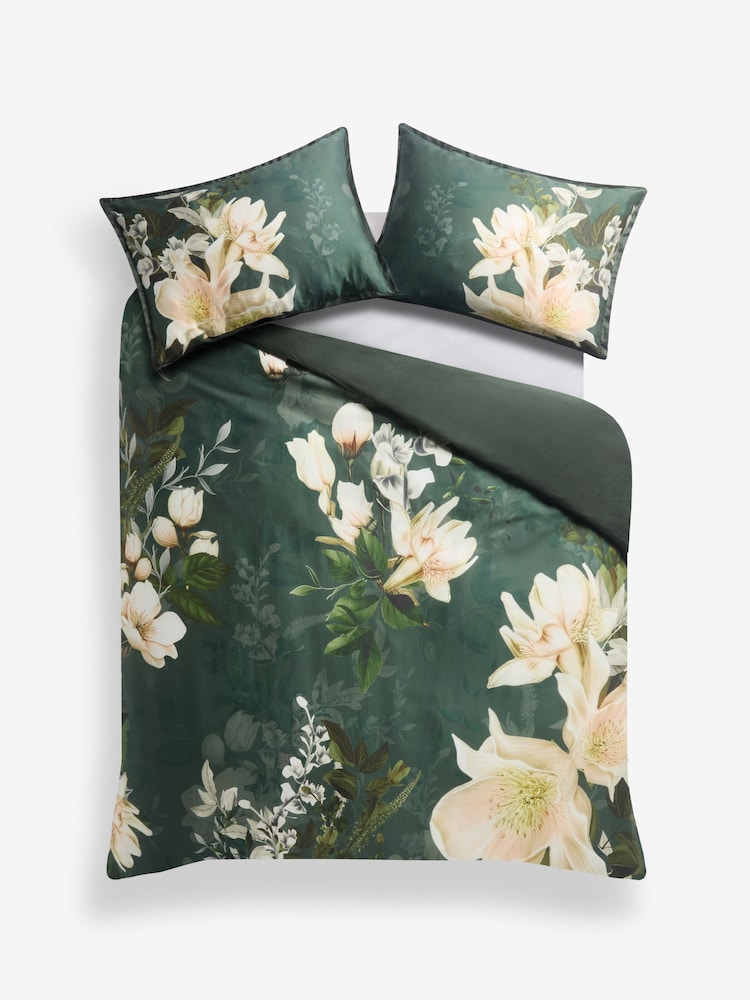 Lipsy Blossom Botanical Green 200 Thread Count Duvet Cover and Pillowcase Set - Image 7 of 7 Lipsy Blossom Botanical Green 200 Thread Count Duvet Cover and Pillowcase Set - Image 7 of 7