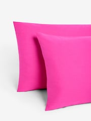 Rockett St George Set of 2 Knockout Pink 180 Thread Count Pillowcases - Image 4 of 4