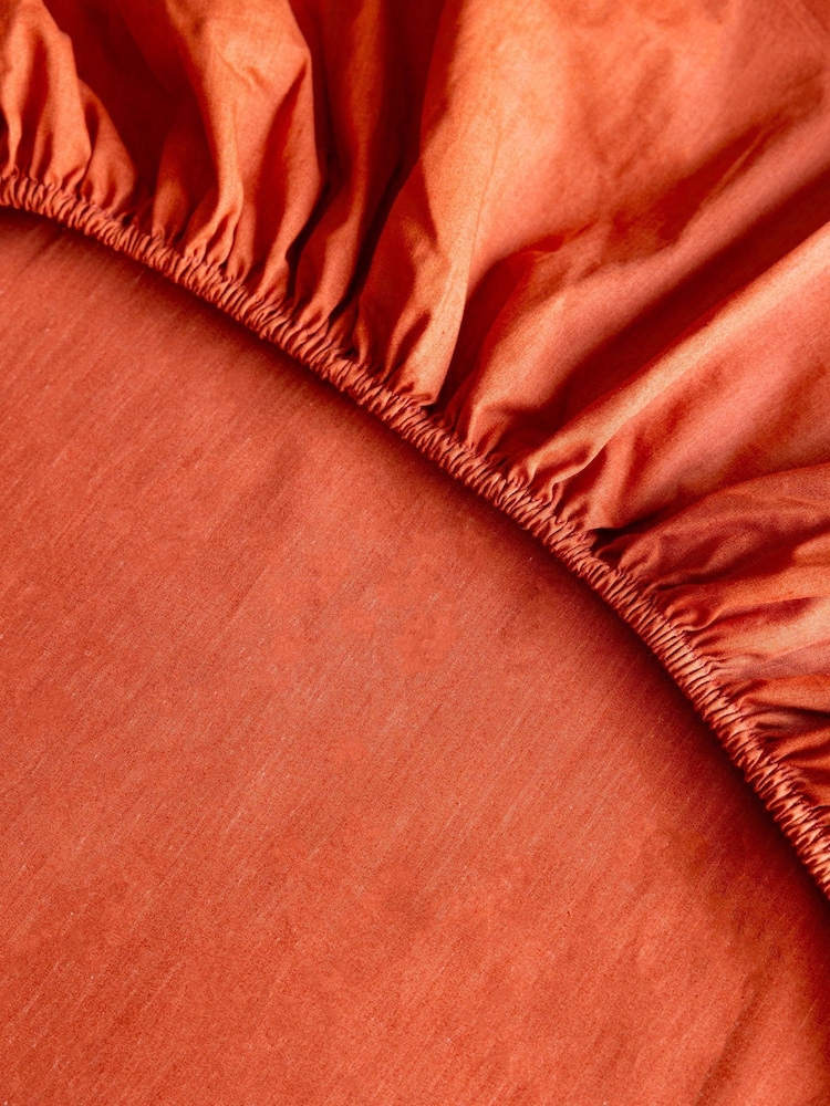 Rockett St George Burnt Brick 180 Thread Count Fitted Sheet - Image 2 of 3 Rockett St George Burnt Brick 180 Thread Count Fitted Sheet - Image 2 of 3