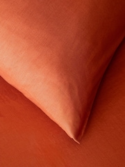 Rockett St George Set of 2 Burnt Brick 180 Thread Count Pillowcases - Image 5 of 6