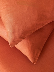 Rockett St George Set of 2 Burnt Brick 180 Thread Count Pillowcases - Image 6 of 6