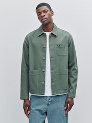 Fred Perry Green Bedford Cord Overshirt - Image 1 of 5