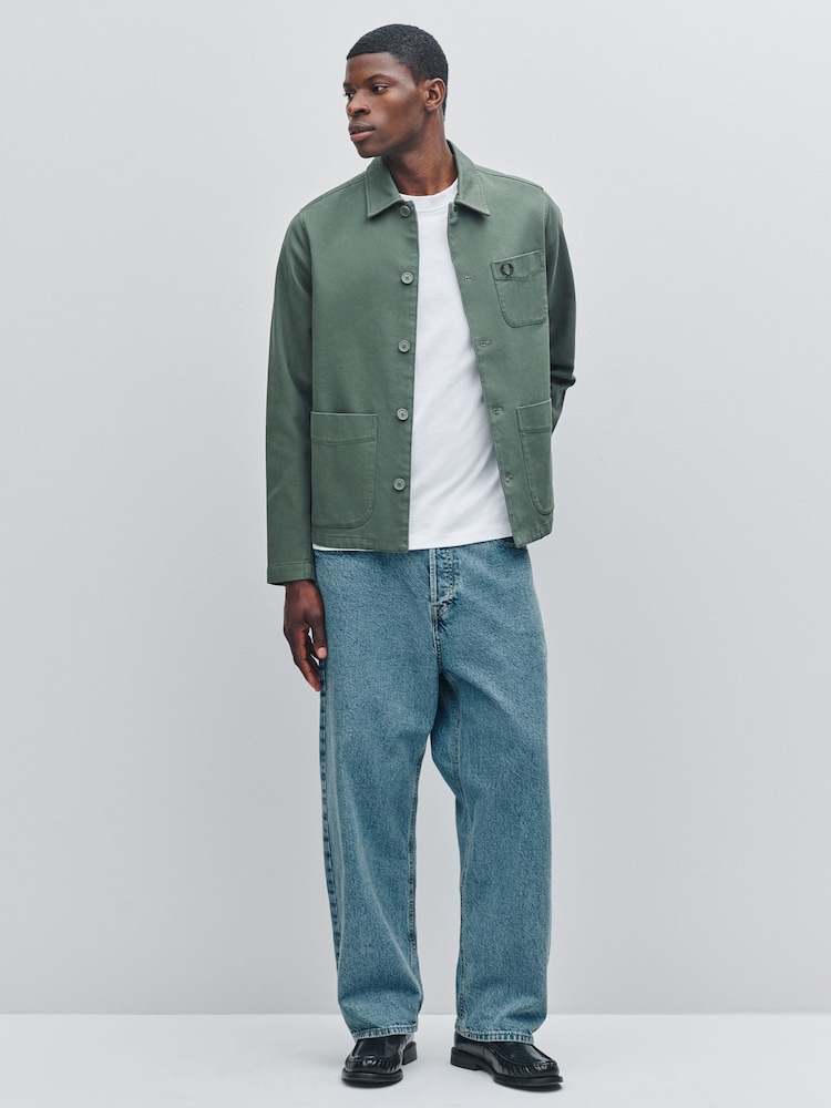 Fred Perry Green Bedford Cord Overshirt - Image 2 of 5