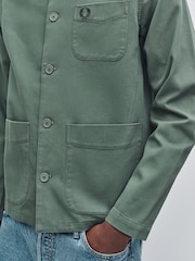 Fred Perry Green Bedford Cord Overshirt - Image 4 of 5