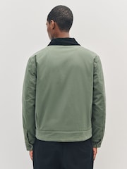 Fred Perry Green Cotton Caban Jacket - Image 3 of 6