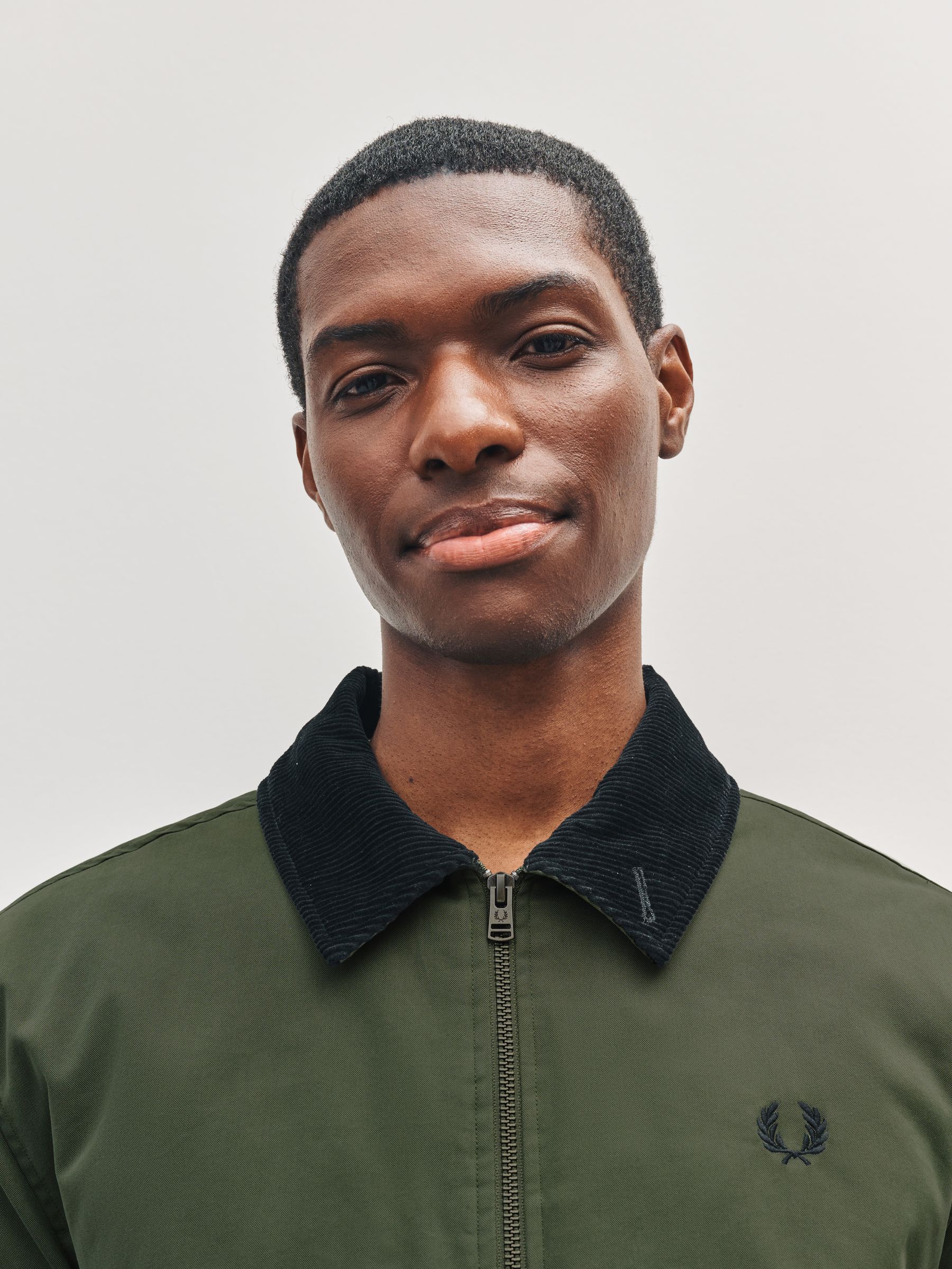 Buy Fred Perry Green Cotton Caban Jacket from Next USA