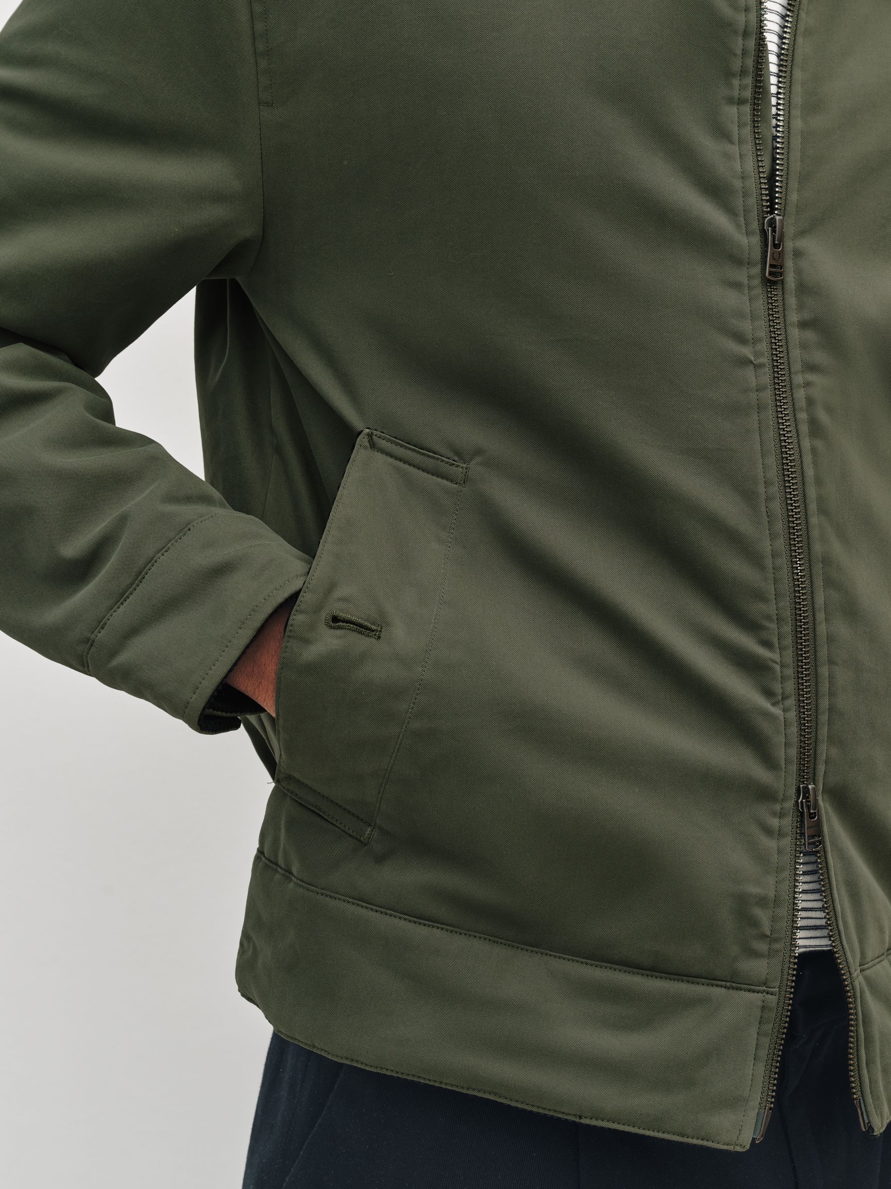 Buy Fred Perry Green Cotton Caban Jacket from Next USA