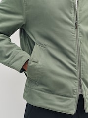 Fred Perry Green Cotton Caban Jacket - Image 5 of 6