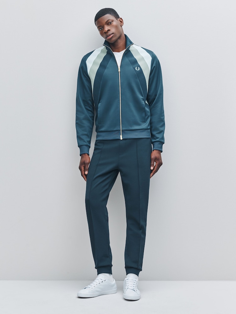 Fred Perry Blue Striped Panel Track Jacket - Image 2 of 6