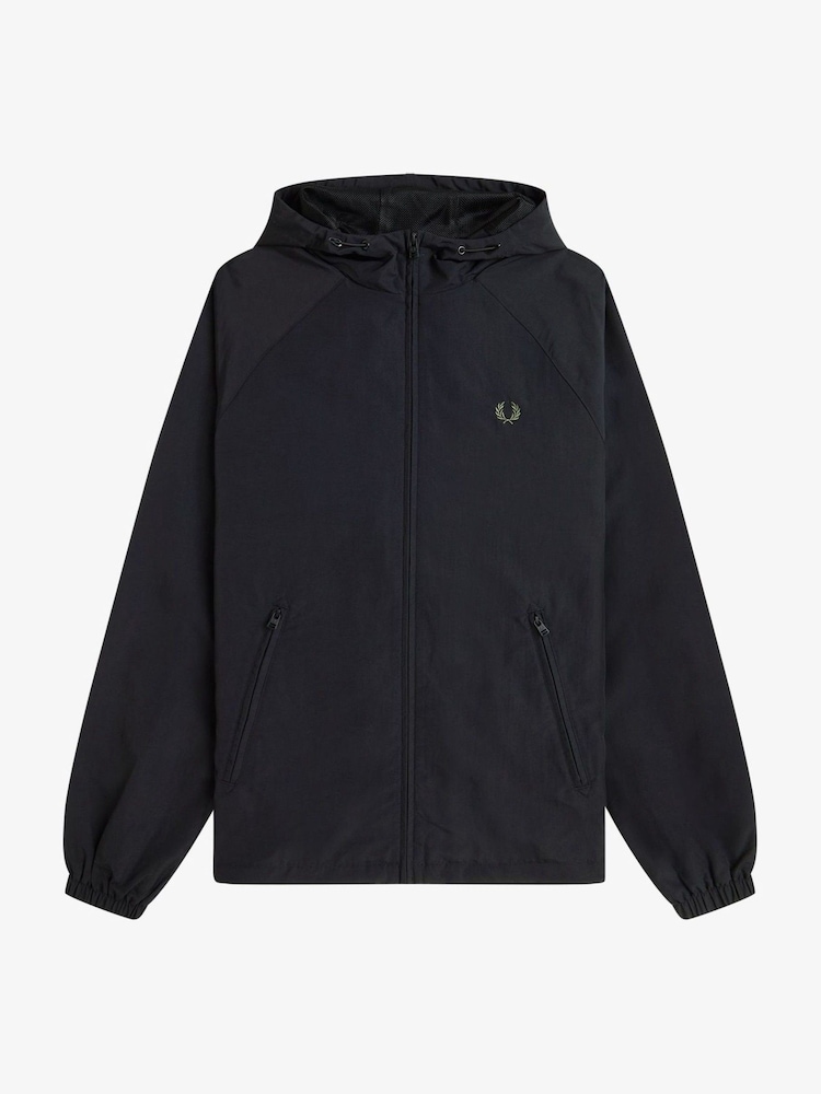 Fred Perry Black Hooded Shell Jacket - Image 5 of 5