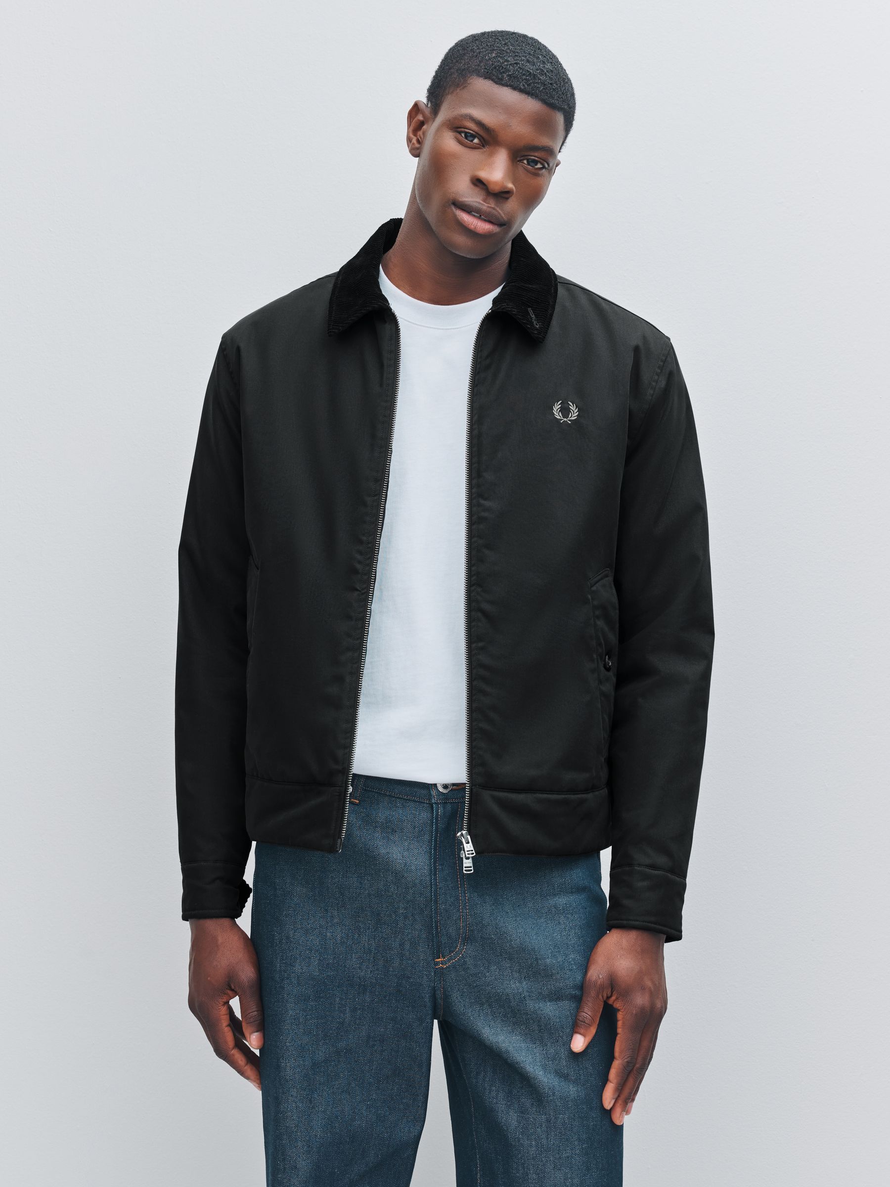 Buy Fred Perry Black Cotton Caban Jacket from Next USA