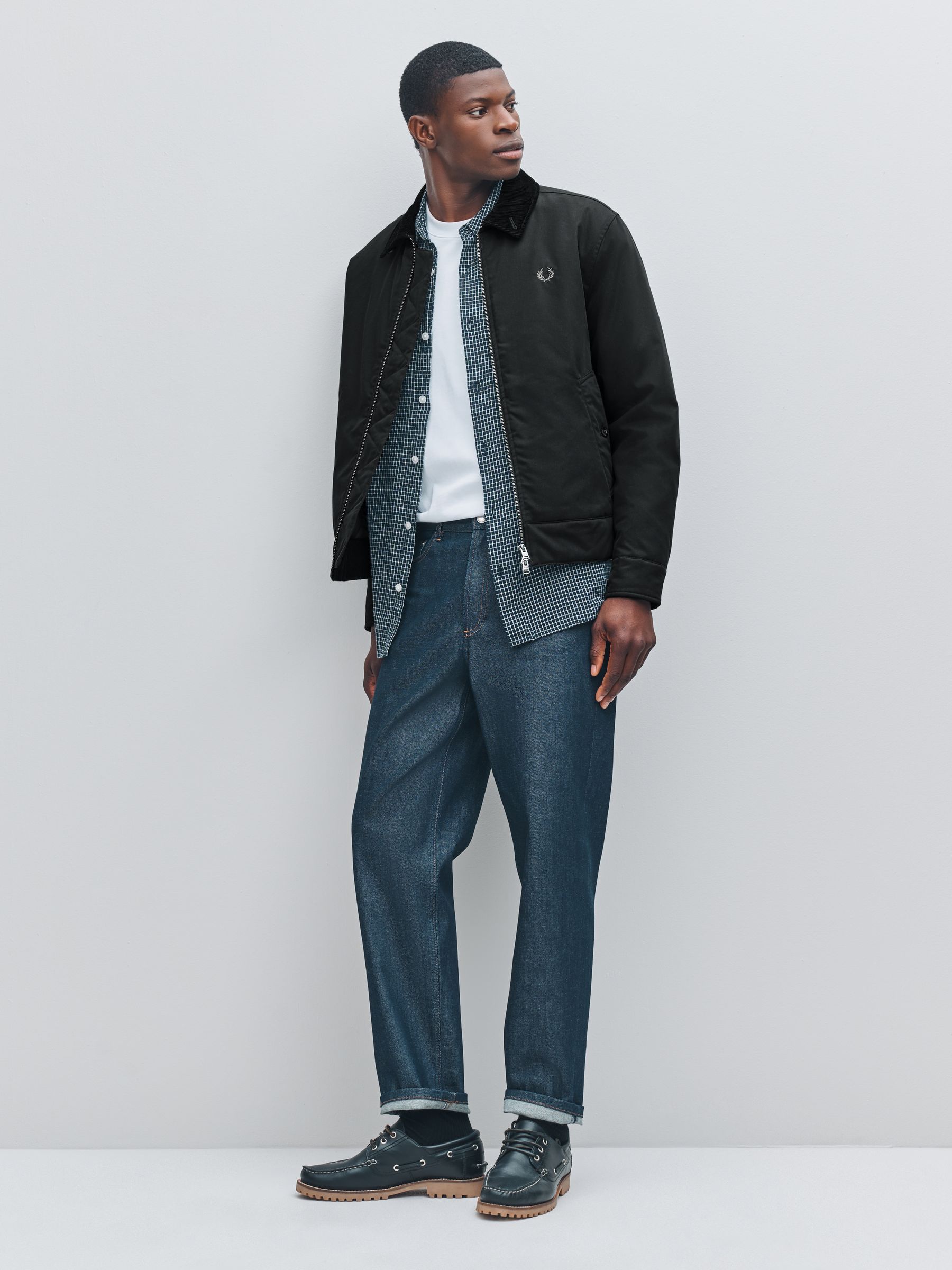 Buy Fred Perry Black Cotton Caban Jacket from Next USA