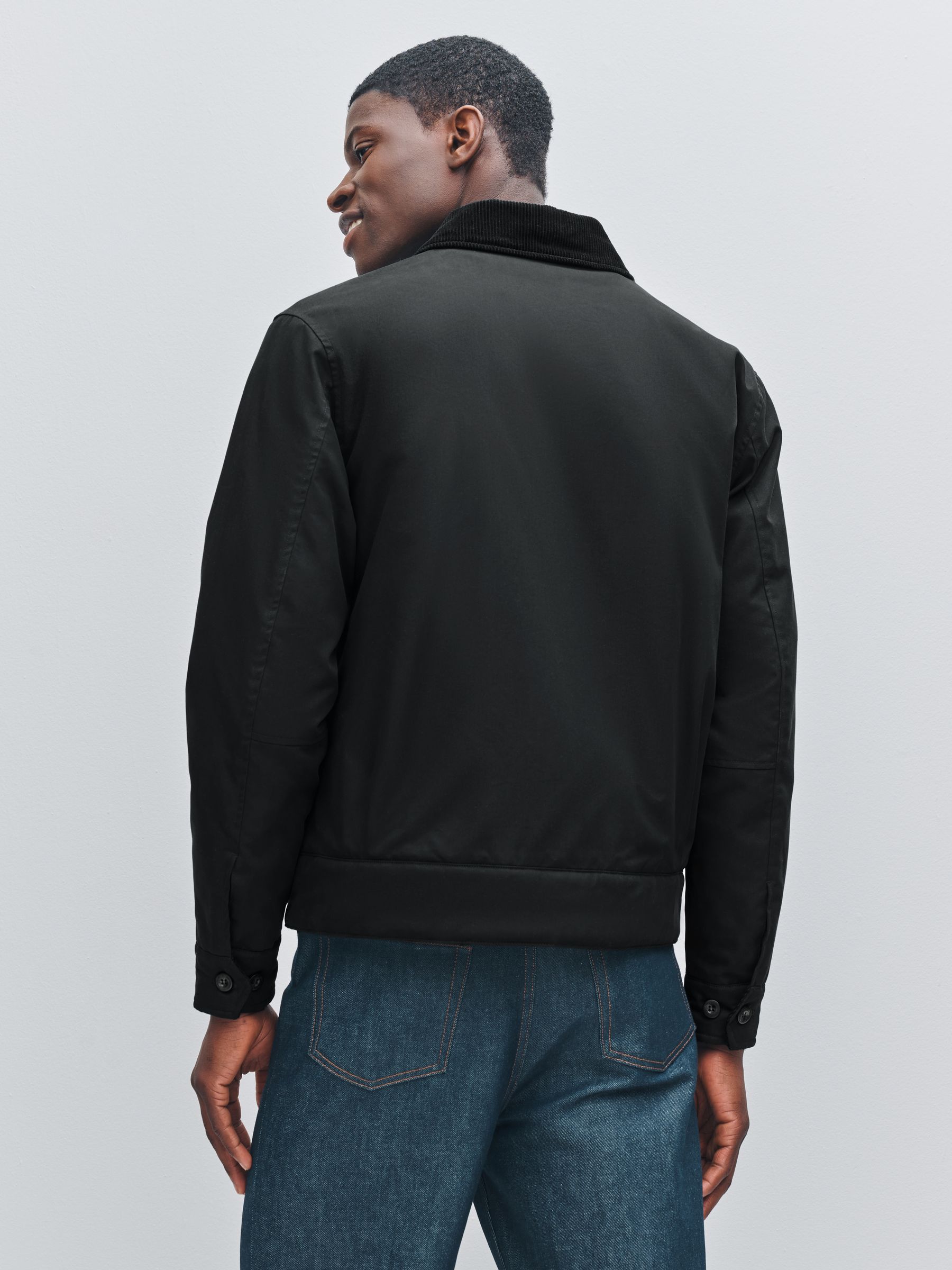 Buy Fred Perry Black Cotton Caban Jacket from Next USA