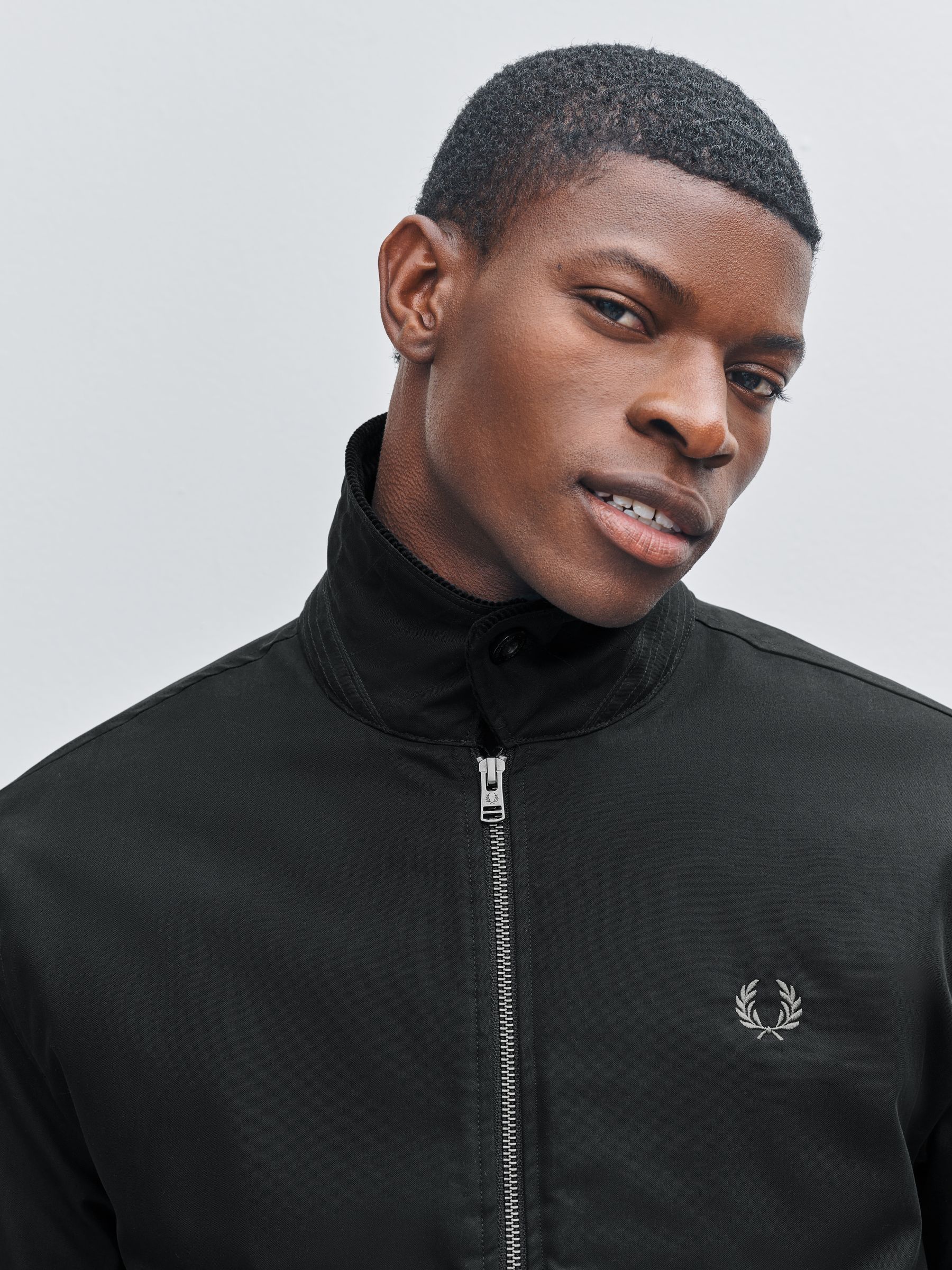 Buy Fred Perry Black Cotton Caban Jacket from Next USA