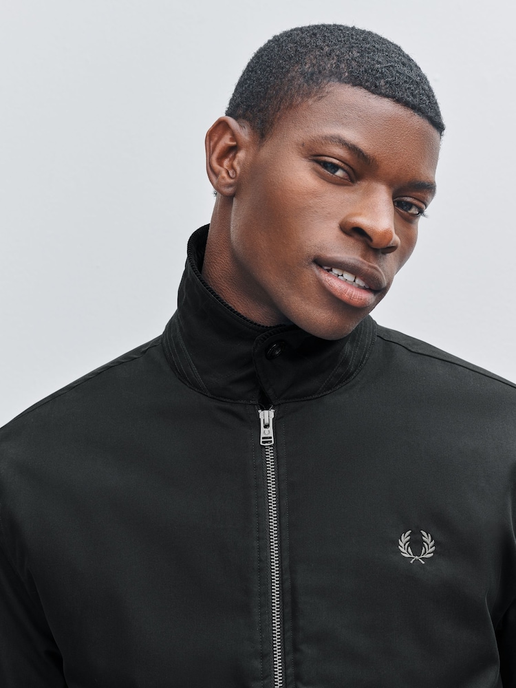 Buy Fred Perry Black Cotton Caban Jacket from Next Spain