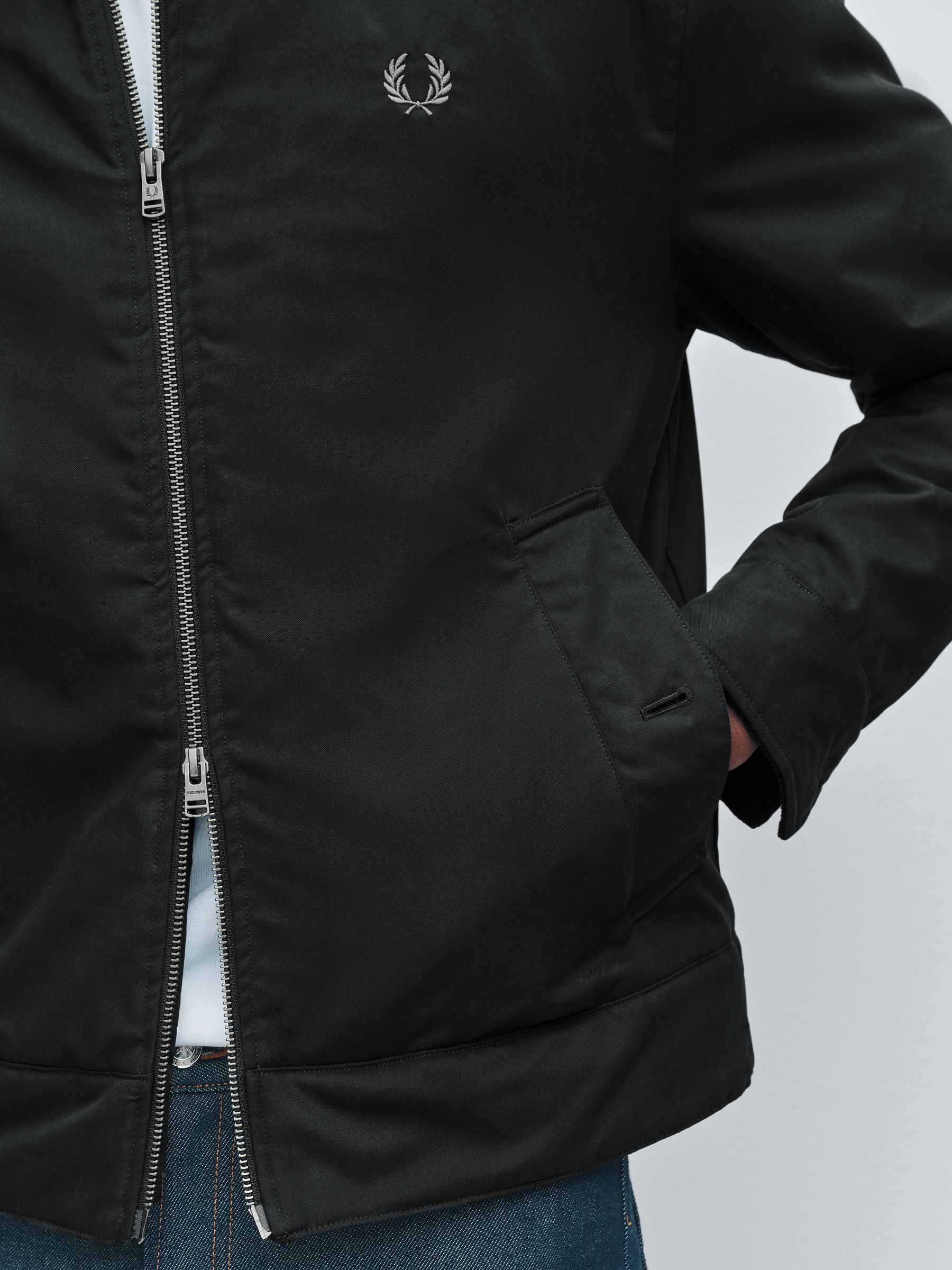 Buy Fred Perry Black Cotton Caban Jacket from Next Canada