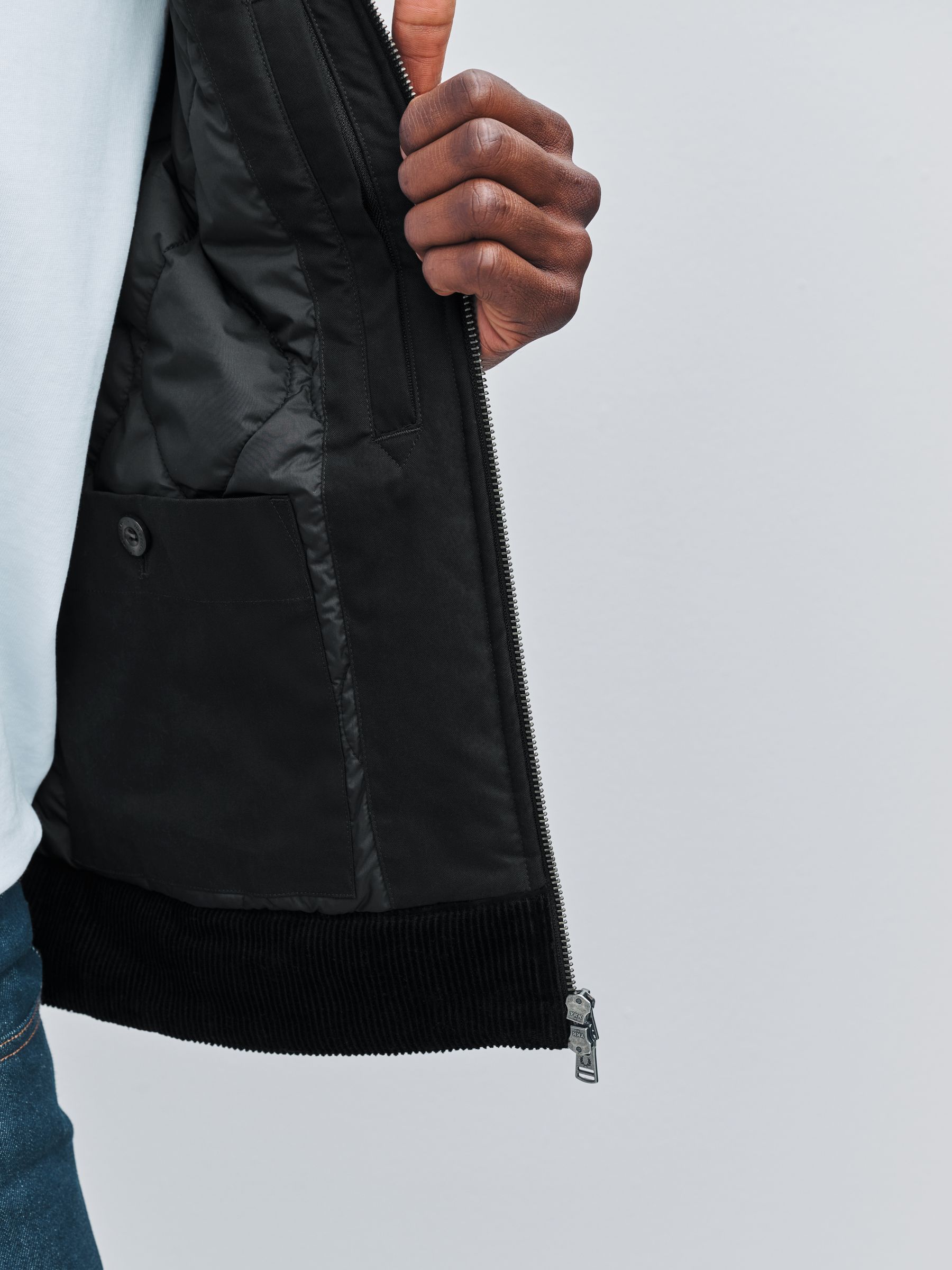 Buy Fred Perry Black Cotton Caban Jacket from Next Canada