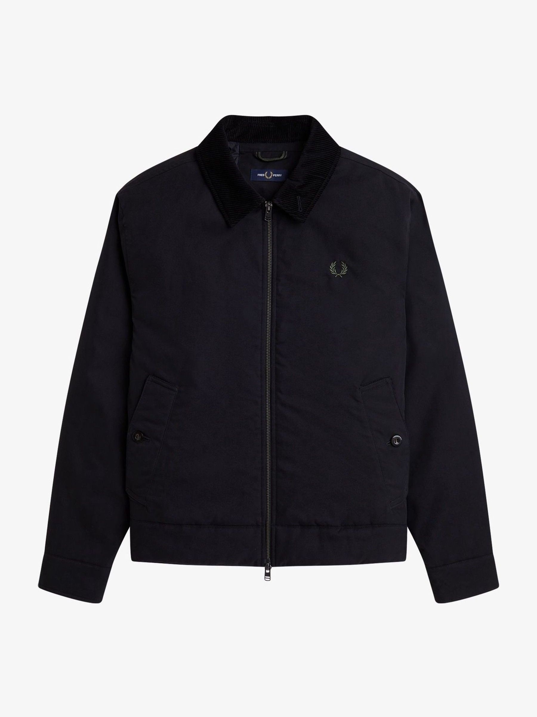Buy Fred Perry Black Cotton Caban Jacket from Next Canada