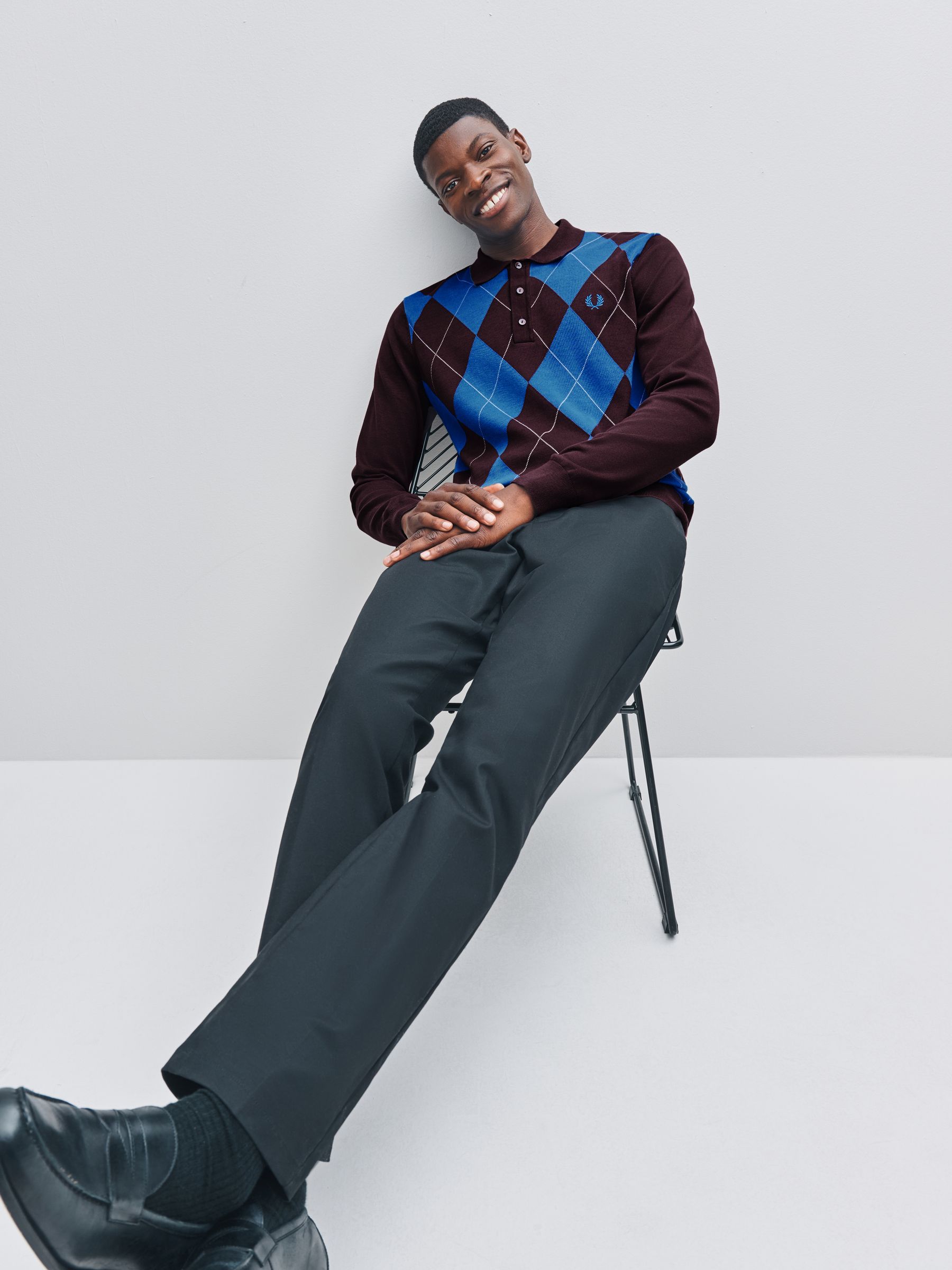 シャツ/ブラウス(長袖/七分) FRED PERRY ARGYLE SHIRT FRED PERRY - FRED PERRY ARGYLE SHIRTの通販 by TELA｜フレッドペリー