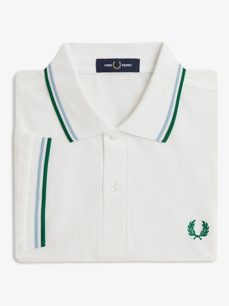 Fred Perry Twin Tipped White Polo Shirt - Image 1 of 1