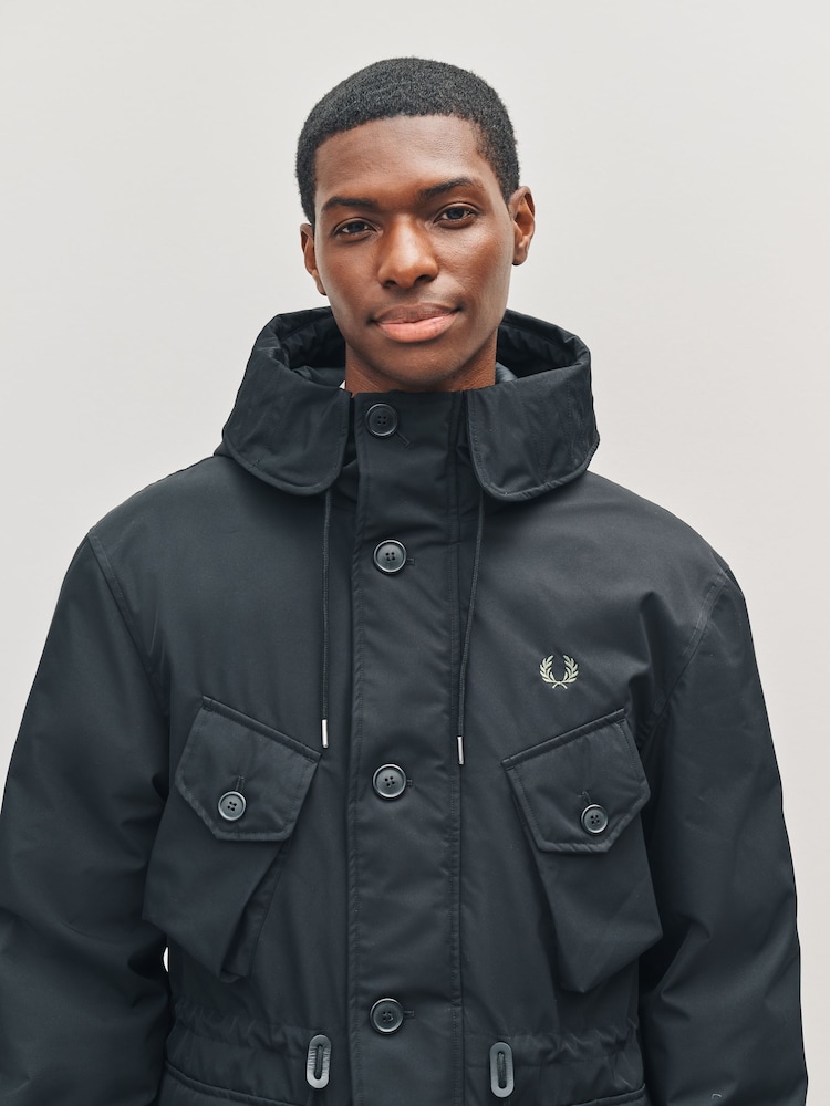 Buy Fred Perry Black Patch Pocket Puffer Jacket from Next South Africa