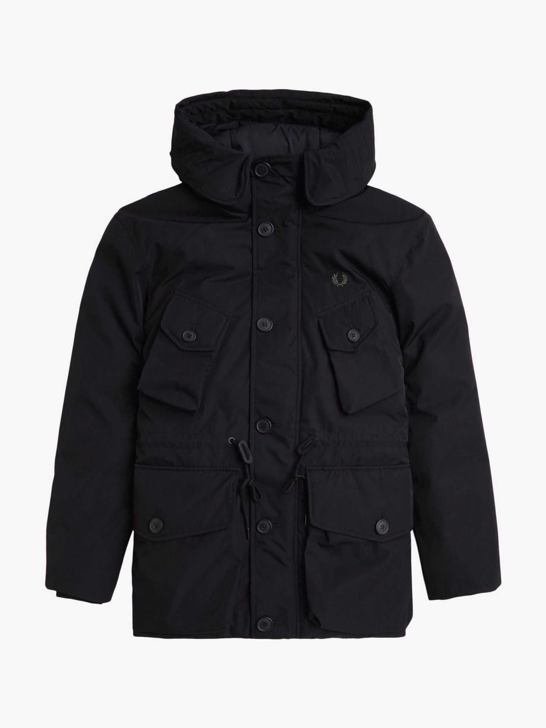 Buy Fred Perry Black Patch Pocket Puffer Jacket from Next USA