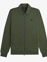 Fred Perry Green Zip Through Collared Sweatshirt - Image 6 of 6