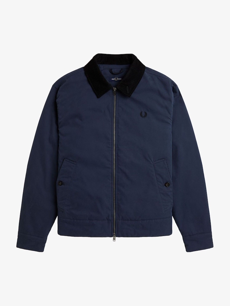 Fred Perry Blue Cotton Caban Jacket - Image 7 of 7